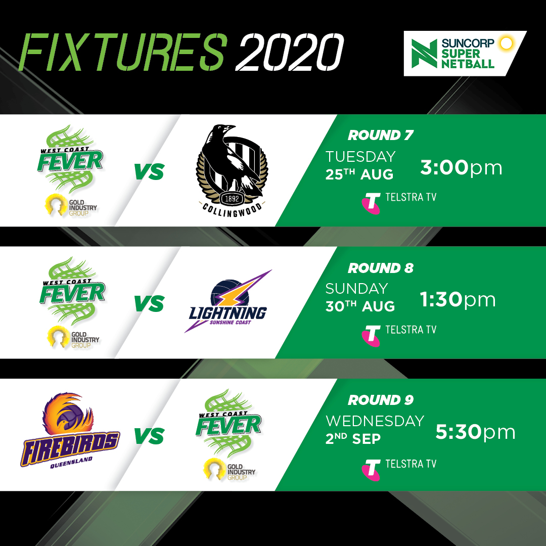 Fever scheduled to play three more games in Queensland West Coast Fever